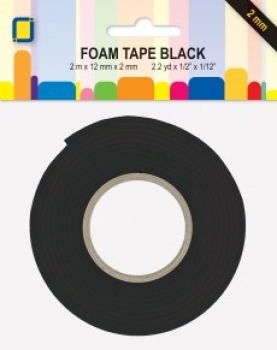 3D Abstandsband Foam Tape Schwarz 2mx12mmx2mm