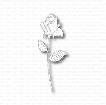 Gummiapan Stanzschablone Rose 3.5x9.5cm