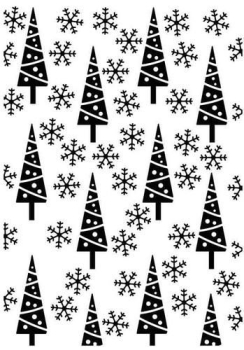 GRATIS! Nellie's Choice Prägeschablone Tannen und Schneeflocken Pine-trees & Snowflakes