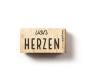 Preview: Cats on appletrees Holzstempel von Herzen 2.1x1.2cm