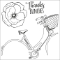 Preview: Sizzix Framelits Stanzschablonen und Klarsichtstempel Fahrrad Thankful Bicycle Jane Long