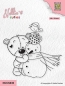 Preview: Nellie's Choice Stempel Cuties Bear with snowman 8.2x7.8cm