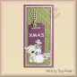 Preview: Nellie's Choice Stempel Cuties Bear with snowman 8.2x7.8cm