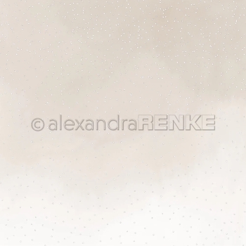 Alexandra Renke Designpapier Schnee auf Aquarell graubeige dunkel 12x12" PRE-ORDER Lieferbar ab 12.11.2024