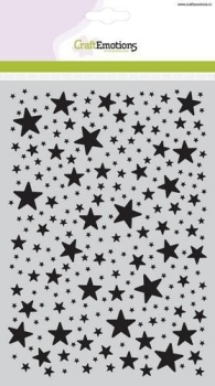 GRATIS! CraftEmotions A5 Schablone Stencil Sterne 14.5x21.0cm