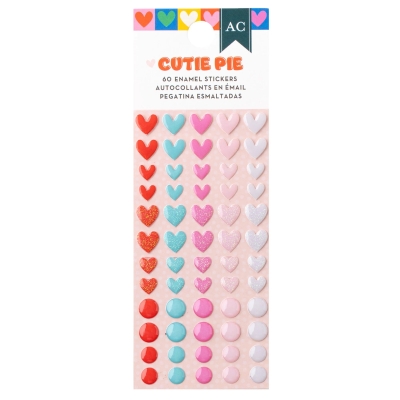 American Crafts Enamel Stickers Cutie Pie