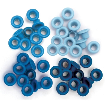 We R Memory Keepers Oesen Standard Eyelets Blue 60 Stück