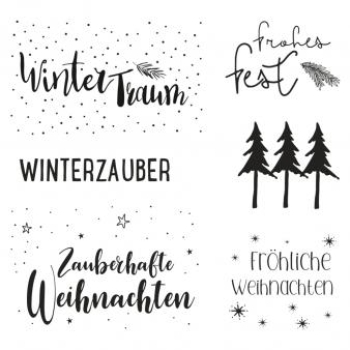 Rayher Stempel Weihnachtsgrüsse Clear Stamps 10x10cm