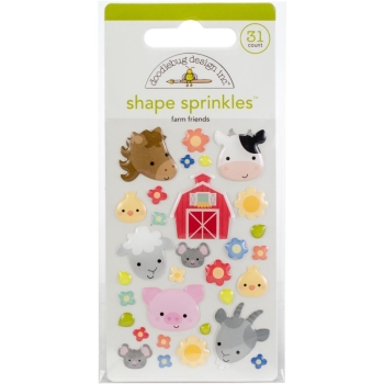 Doodlebug Design - Adhesive Shape Sprinkles Farm Friends