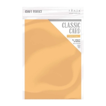 Tonic Craft Perfect Bastelpapiere Classic Card Weave Textured Apricot Orange 216gsm A4