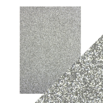 Tonic Craft Perfect Glitzerpapier silber A4 250gsm 5 Bogen