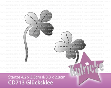 Kulricke Stanzformen Glückskleeblatt 4.2x3.3cm und 3.3x2.8cm