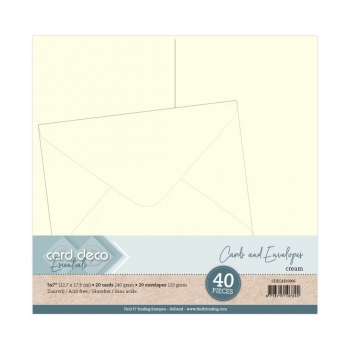 Find It Trading Card Deco Blankokarten und Couverts cream 5x7" (12.7x17.8cm) 40 Stück