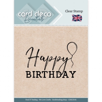 Find IT Trading Card Deco Clearstempel Happy Birthday 5.0x3.6cm