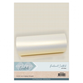 Card Deco Pearlescent Cardstock Off-White A4 250gr. 1 Bogen