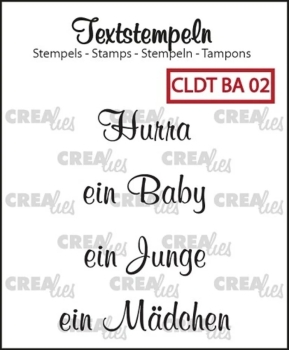 Crealies Clearstempel Text Baby
