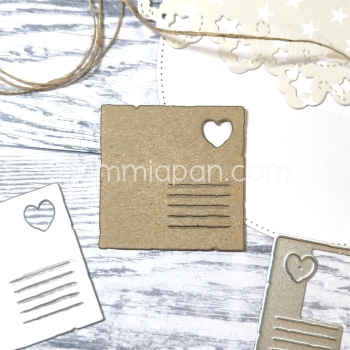 Gummiapan Stanzschablone Karte mit Herz Card with a heart 4.2x4.2cm