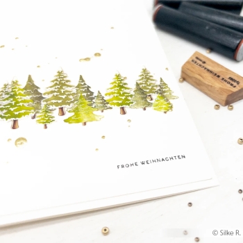 Alexandra Renke Holzstempel Mini Typo Frohe Weihnachten 1.5x2.8cm PRE-ORDER Lieferbar ab 12.11.2024