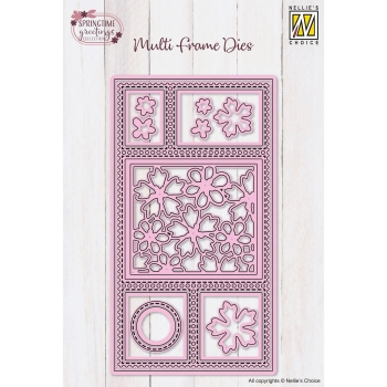 Nellie's Choice Stanzform Slimline Flowers Multi Frame Dies 15.1x8.2cm