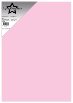 Paper Favourites Glatter Cardstock Pink A4 220gsm 10 Bogen