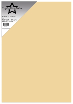 Paper Favourites Glatter Cardstock Ockergelb Yellow Orchre A4 220gsm 10 Bogen