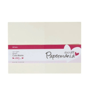 Papermania Blankokarten und Couverts creme 5x7" 300gsm 50 Stück