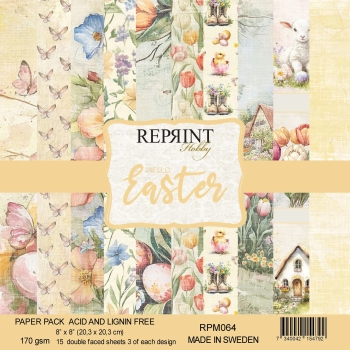 Reprint Papierpack Hallo Ostern Hello Easter 8x8" 20.3x20.3cm 170gsm