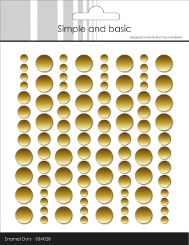 Simple and basic Klebeperlen Metallic gold matt Enamel Dots