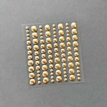 Simple and basic Klebeperlen Metallic gold matt Enamel Dots
