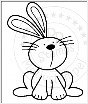 PP-Stamps Stempelgummi unmontiert Hase klein 1.5x2.1cm