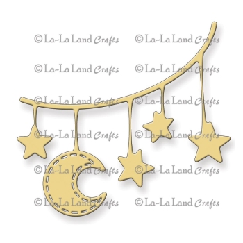 GRATIS! La-La Land Crafts - Stanzschablone Moon & Stars Banner Die