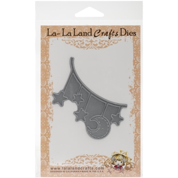 GRATIS! La-La Land Crafts - Stanzschablone Moon & Stars Banner Die