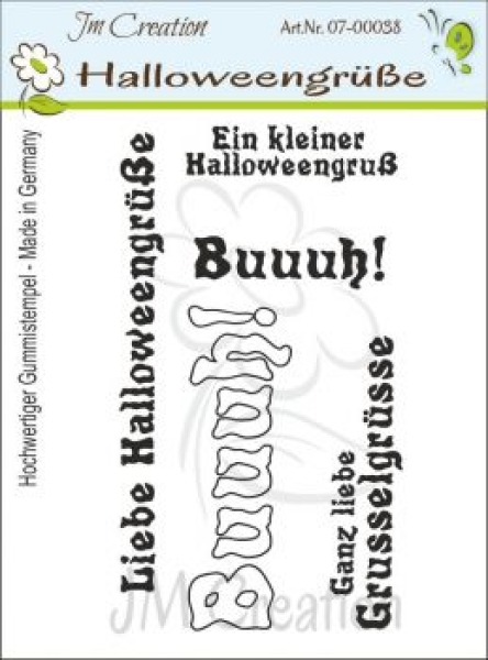 JM Creation Stempelgummi unmontiert Halloweengrüsse