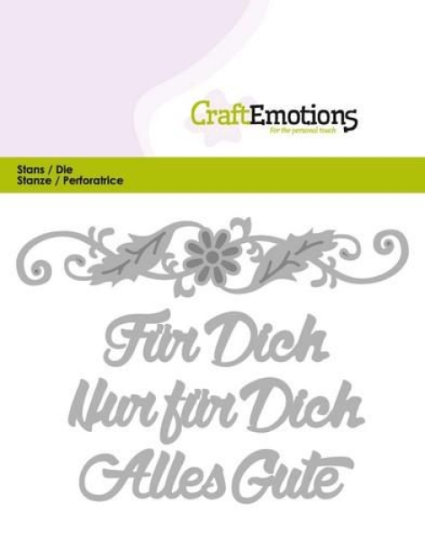 CraftEmotions Stanzschablone Für Dich