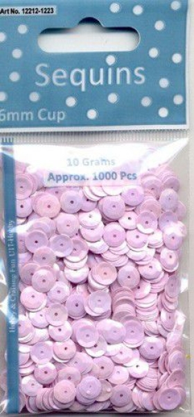 GRATIS! Pailletten Sequins 6mm Baby rosa 10g