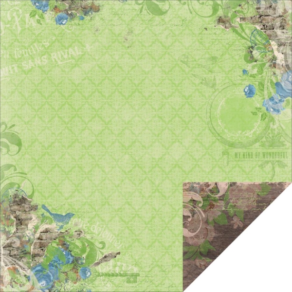 GRATIS! Bo Bunny Prairie Chic Garden Scrapbookingpapier 12x12"