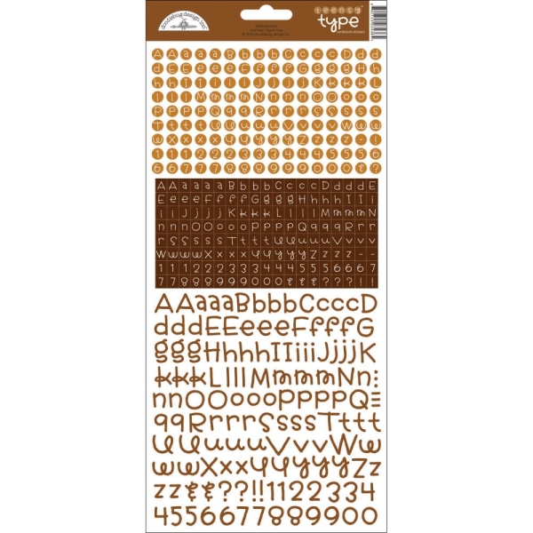 GRATIS! Doodlebug Design Stickerbogen Teensy Type Alphabet Stickers bon bon 12x6"