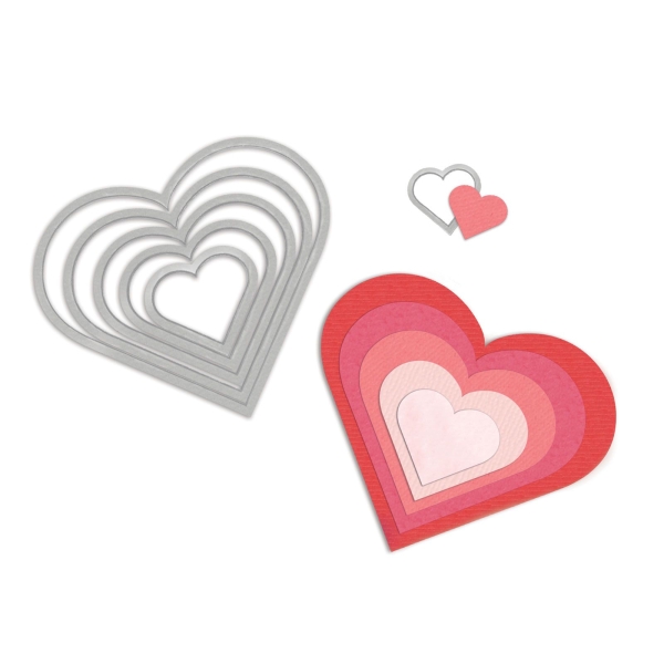 Sizzix Framelits Stanzschablonen Herzen Hearts Dies