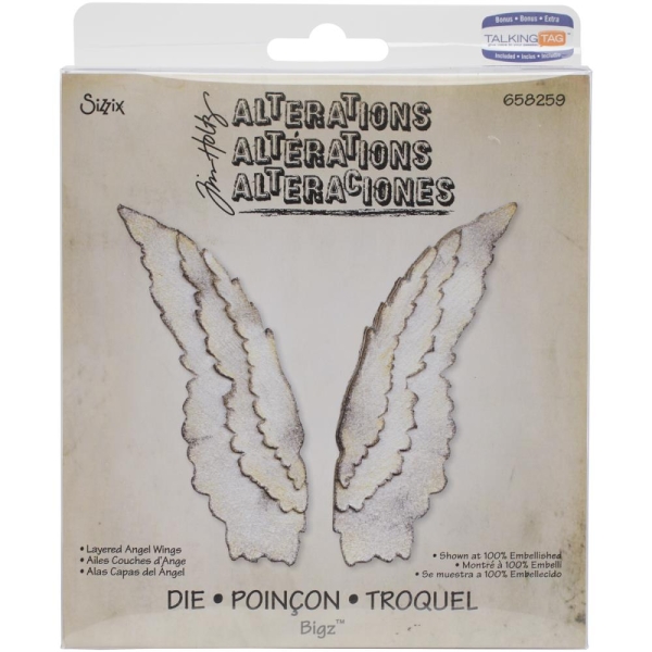 GRATIS! Sizzix Tim Holtz Alterations Bigz Die Layered Angel Wings