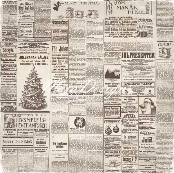 Maja Design Papier A Gift for You Wrapped in old newspaper 12x12"