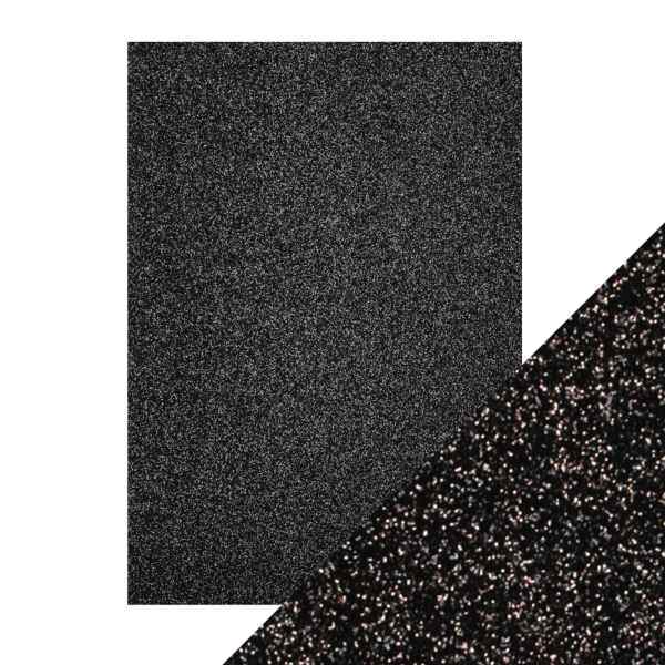 Tonic Craft Glitzerpapier Black Sapphire A4 250gsm 5 Bogen