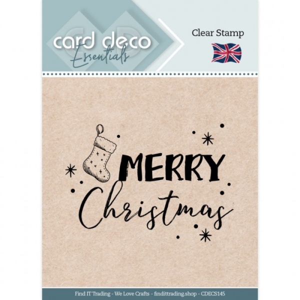 Find IT Trading Card Deco Clearstempel Merry Christmas 6x4cm