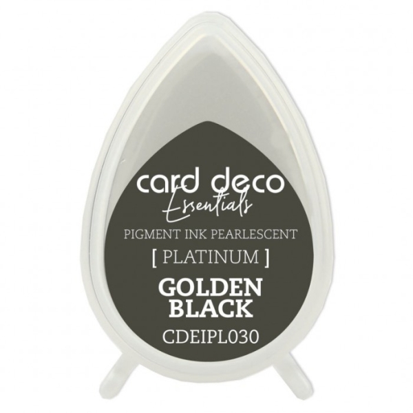 Card Deco Pigment Stempelkissen Pearlescent Golden Black