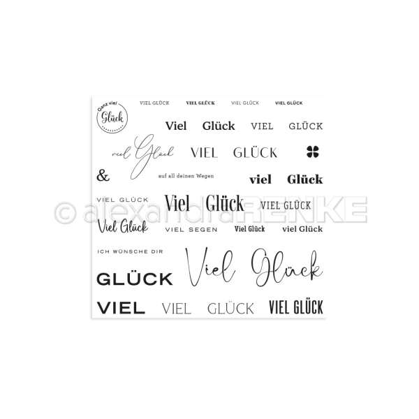 Alexandra Renke Clearstempel Viel Glück 10x10cm