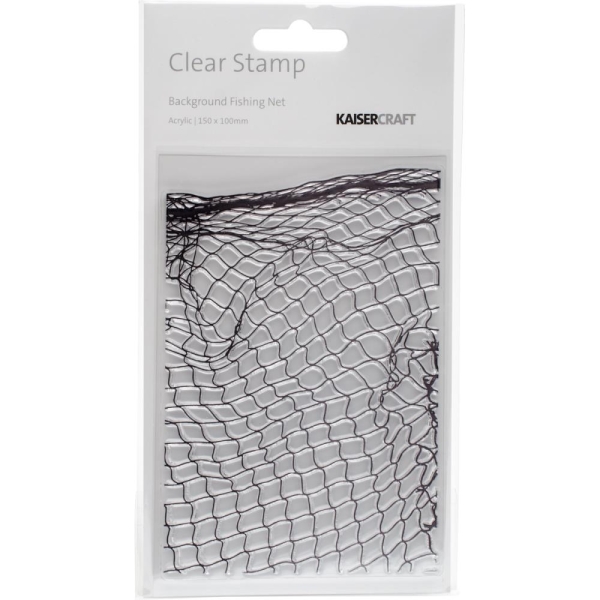 Kaisercraft Clearstempel Coastal Escape Background Fishing Net 4x6"