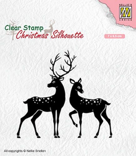 Nellie's Choice Clearstempel Rehe 7x6.5cm