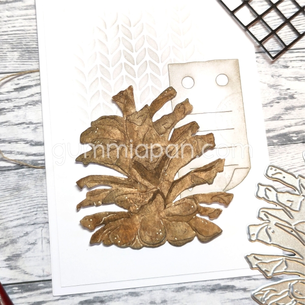 Gummiapan Stanzform Grosser Tannzapfen Huge Pine Cone 7.2x7.6cm