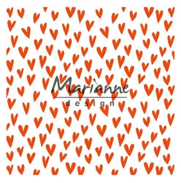 Marianne Design Prägeschablone Trendy Hearts 15x15cm