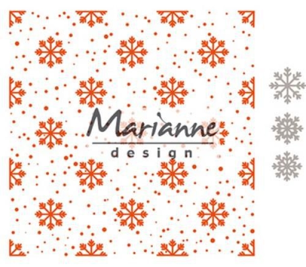 Marianne Design Stanzschablone plus Prägeschablone Snow and Ice Crystals