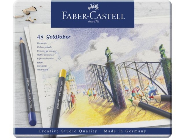 Faber Castell Goldfaber Farbstifte 48er Metallkasten